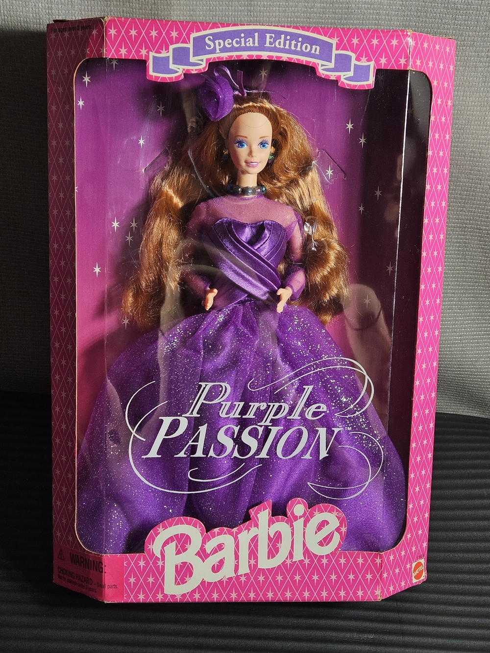 Vintage 1995 Barbie Mattel Purple Passion 13554 Special Edition Red Head NRFB